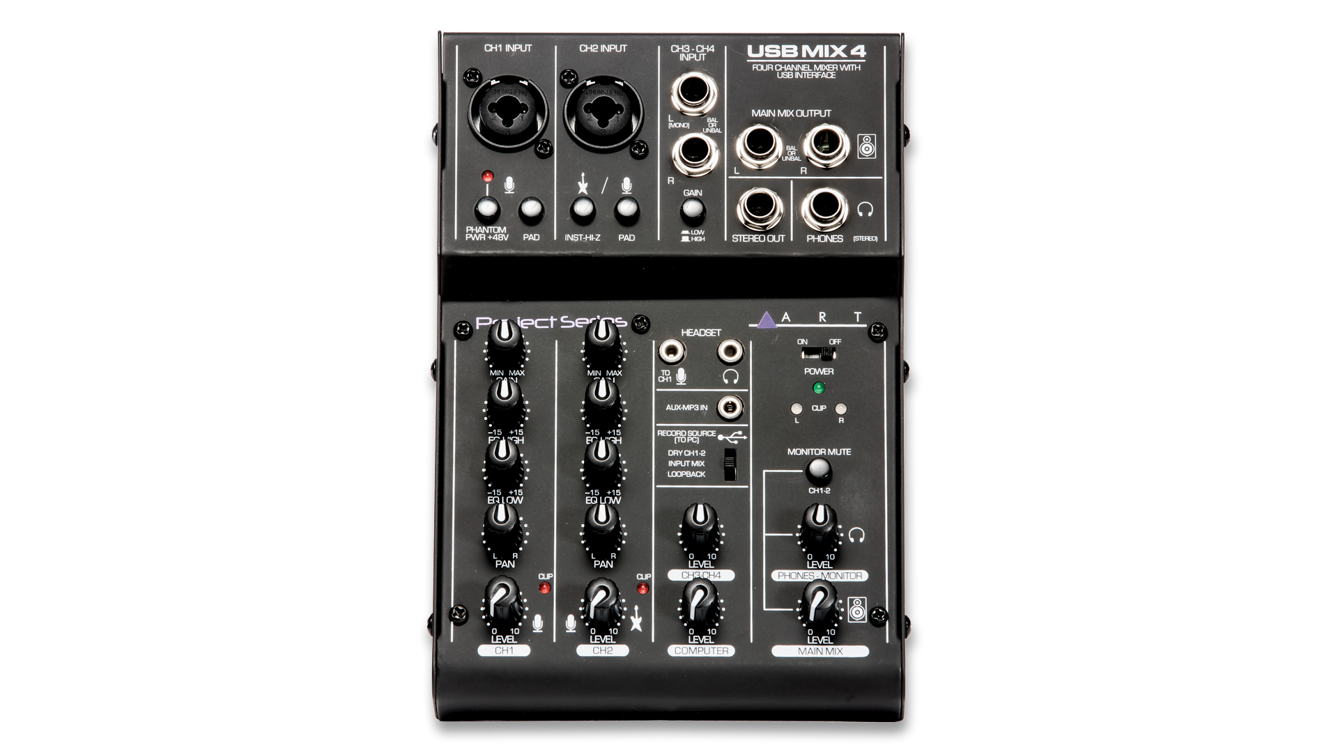 USBMix4 – Four Channel Mixer / USB Audio Interface – ART Pro Audio