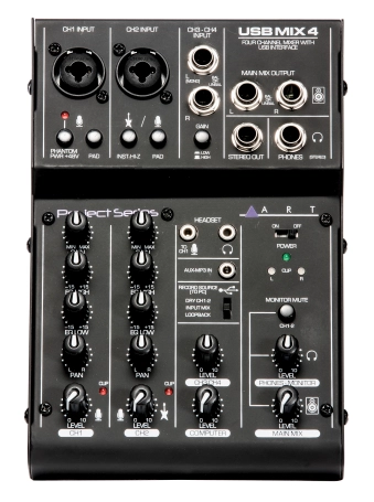 Main Image USBMIX4 4 Channel USB Recording Mixer