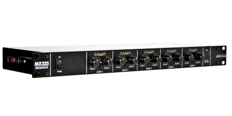  image 3 MX225 Stereo Dual-Source 5-Zone Distribution Mixer