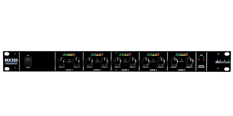 Main Image MX225 Stereo Dual-Source 5-Zone Distribution Mixer