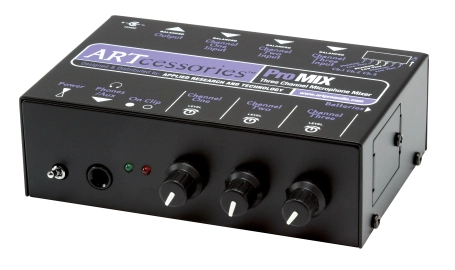  image 2 PROMIX 3-Channel  Battery / AC-Powered Mini Mixer