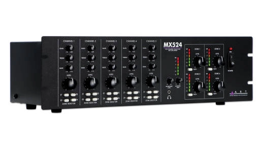  image 2 MX524 MX524 Five Channel Four Zone Mixer